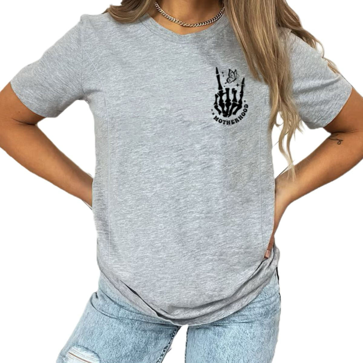 Motherhood Sometimes I Rock It Sometimes It Rocks Me Nursing T-shirt