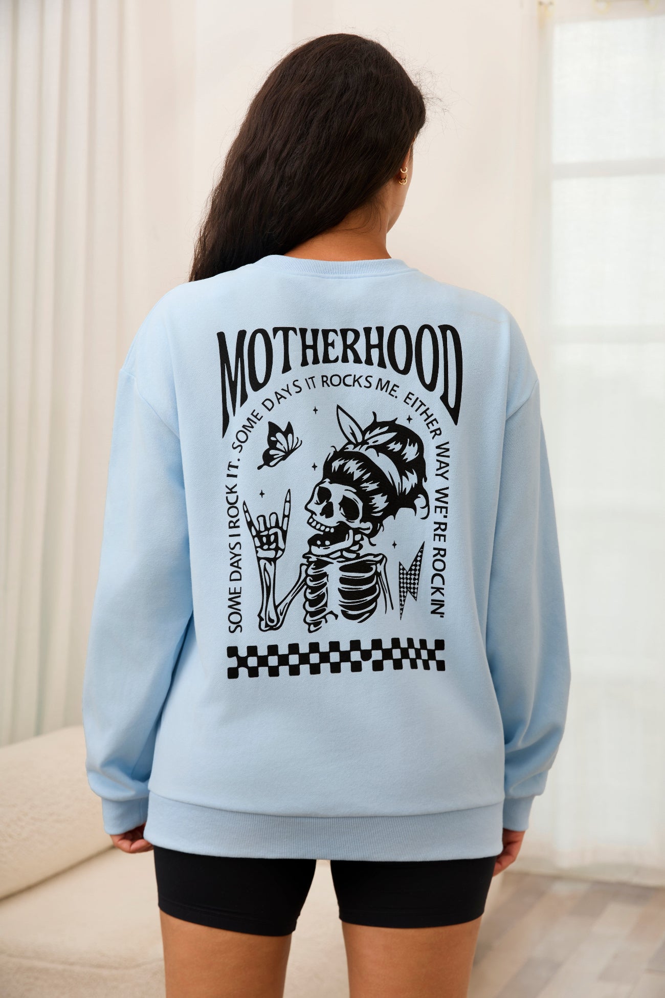 Motherhood Sometimes I Rock It Sometimes It Rocks Me Nursing Sweatshirt