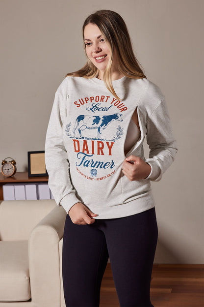 Support Your Local Farmer Breastfeeding Sweatshirt