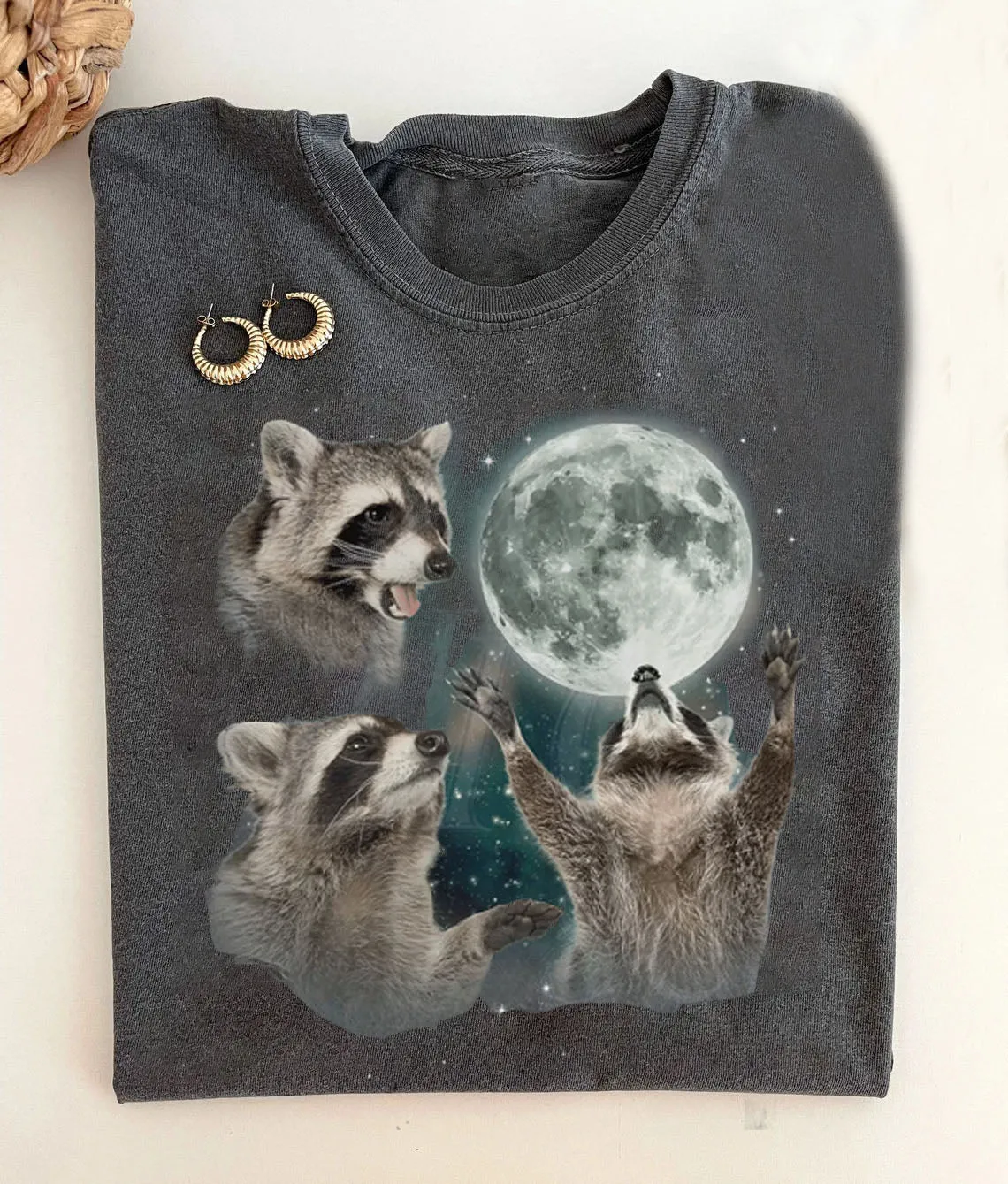 Racoons howling at the Moon Nursing T-shirt
