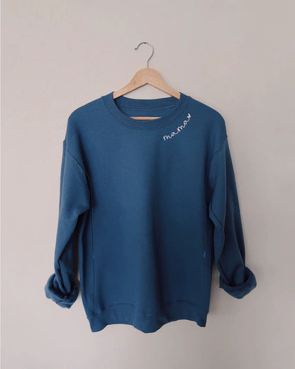 Mama Embroidered Breastfeeding Nursing Sweatshirt