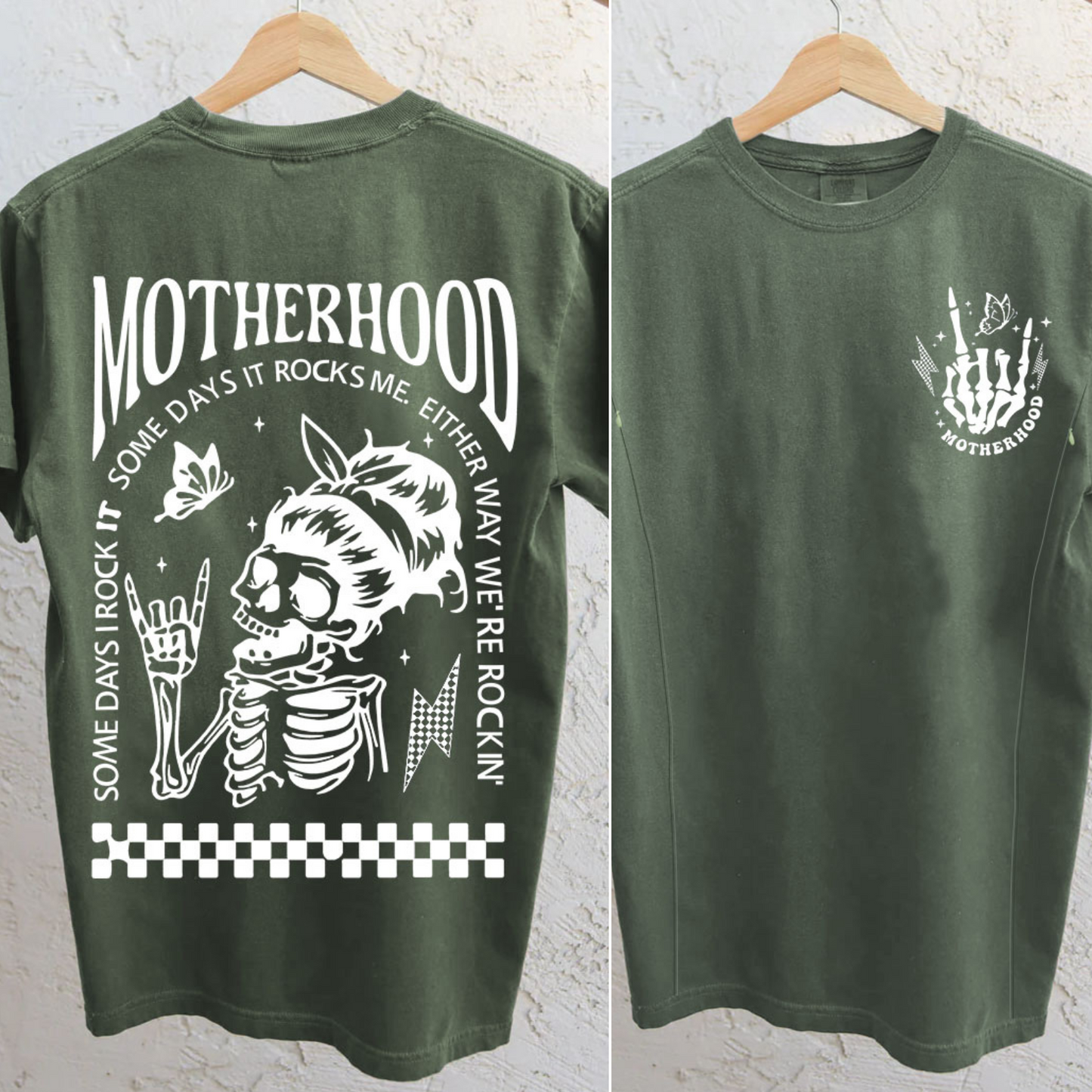 Motherhood Sometimes I Rock It Sometimes It Rocks Me Nursing T-shirt