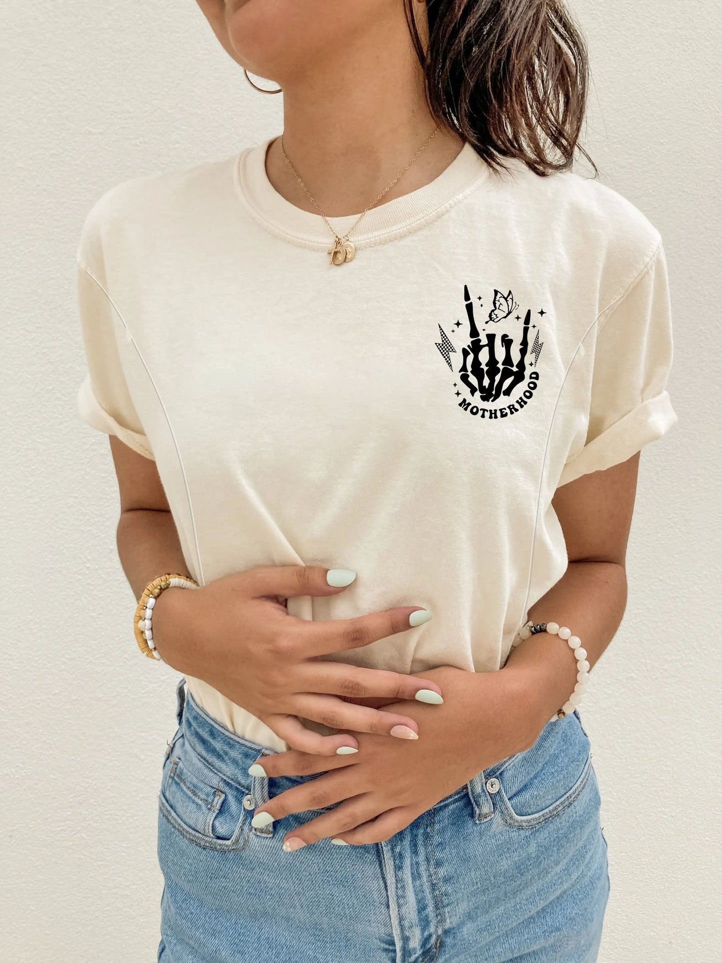 Motherhood Sometimes I Rock It Sometimes It Rocks Me Nursing T-shirt