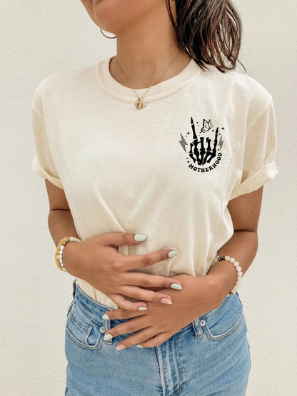 Motherhood Sometimes I Rock It Sometimes It Rocks Me Nursing T-shirt