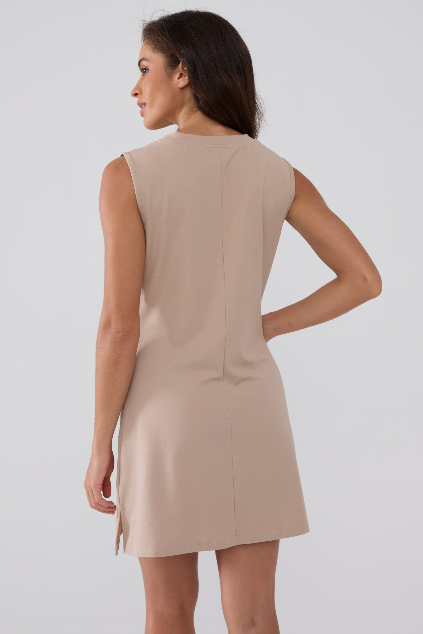 Sleeveless V-Neck Mini Nursing Dress