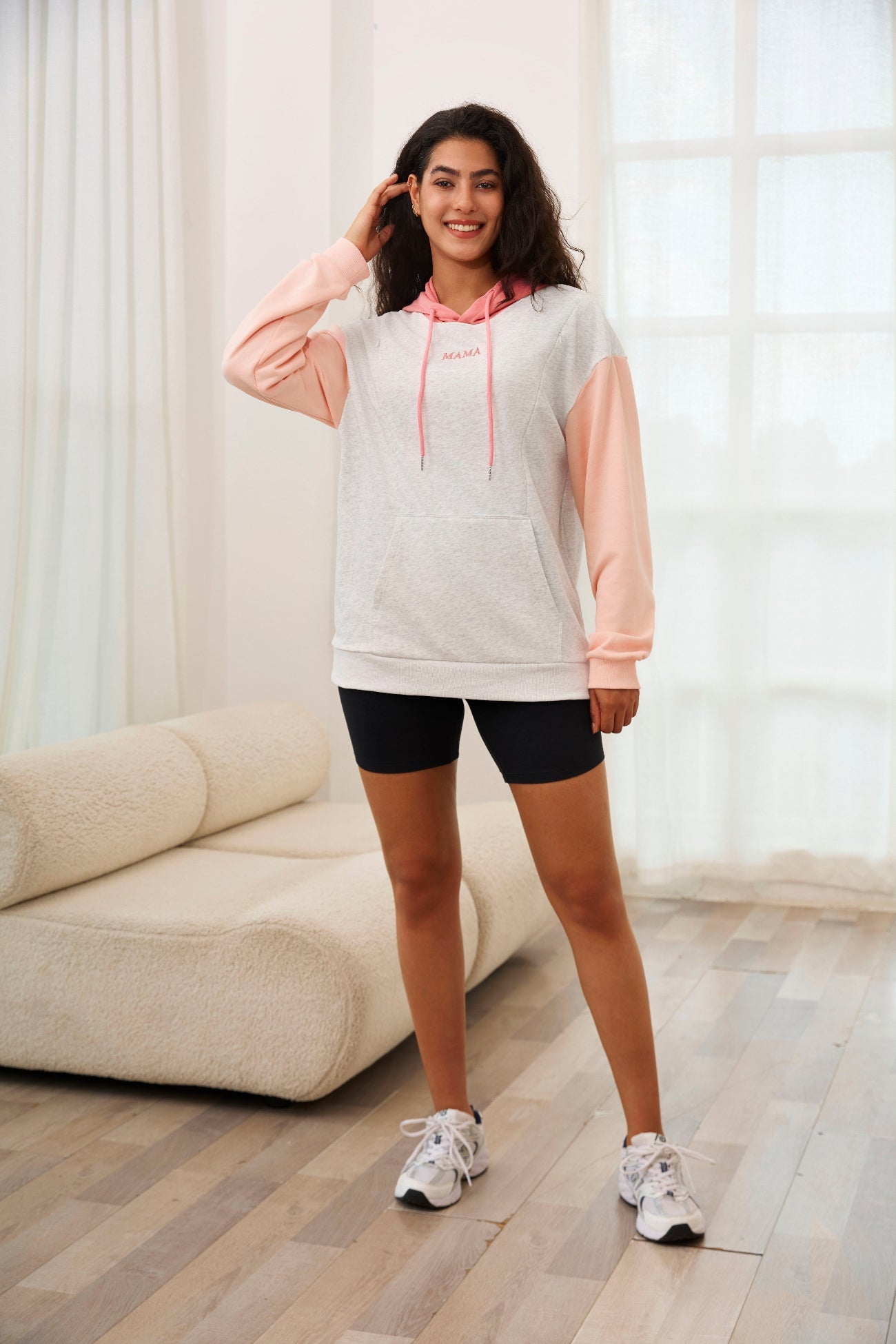 Giftifymama Colorblock Nursing Hoodie With Pocket