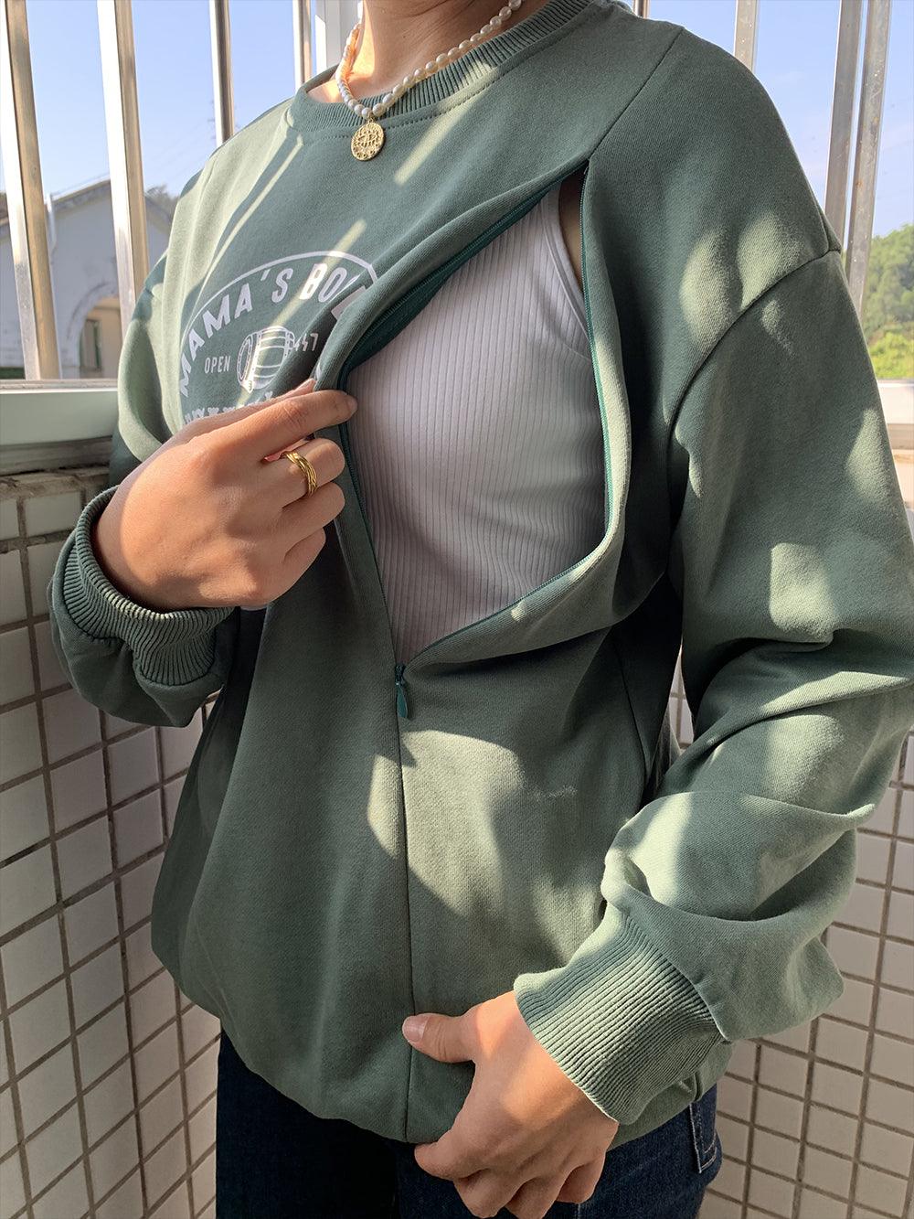 Mamas Boobery Crewneck Breastfeeding Sweatshirt