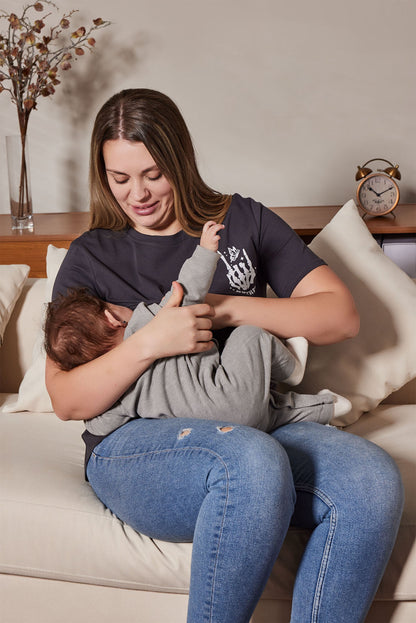 Motherhood Sometimes I Rock It Sometimes It Rocks Me Nursing T-shirt