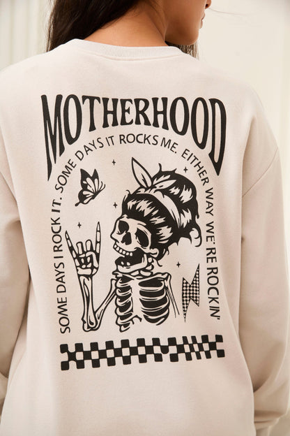 Motherhood Sometimes I Rock It Sometimes It Rocks Me Nursing Sweatshirt