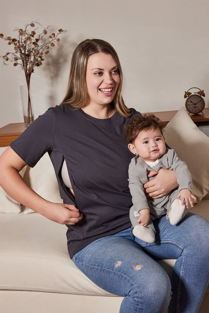 Motherhood Sometimes I Rock It Sometimes It Rocks Me Nursing T-shirt