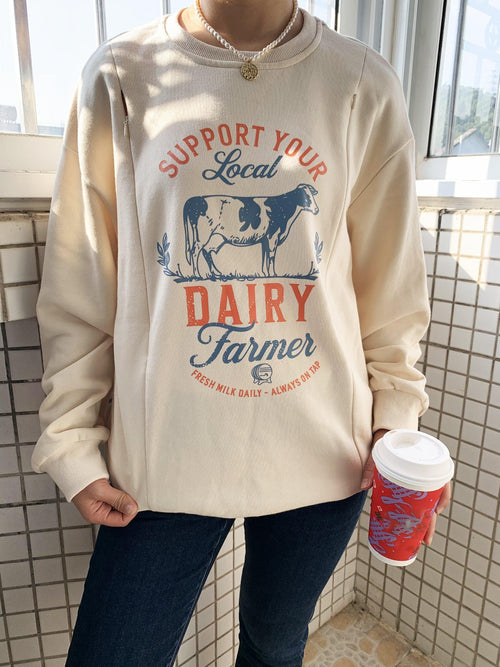 Support Your Local Farmer Breastfeeding Sweatshirt